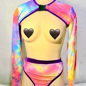 Colorful Tie-Dye Bikini Set